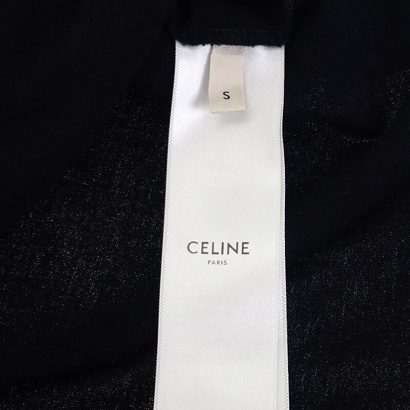 Celine Logo Cropped T-shirt S 2x761501f Short Sleeve T-shirt Crew Neck Mini
