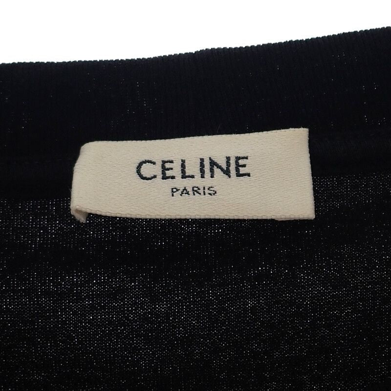 Celine Logo Cropped T-shirt S 2x761501f Short Sleeve T-shirt Crew Neck Mini