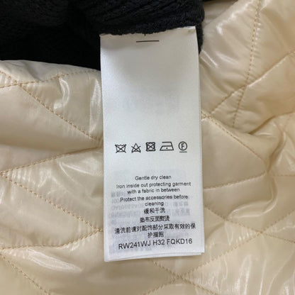 Louis Vuitton Dress Black Ivory Quilted Zip Up Logo Wool