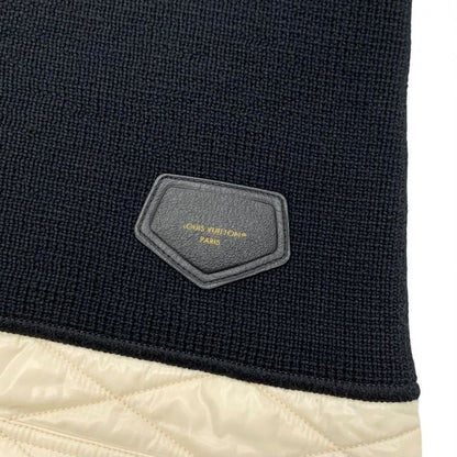 Louis Vuitton Dress Black Ivory Quilted Zip Up Logo Wool