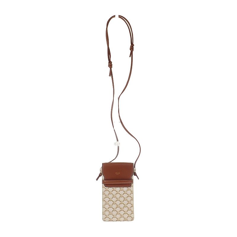 Celine Mobile Pouch 10g332cqd Shoulder Bag Phone Pouch Lambskin Triomphe Canvas