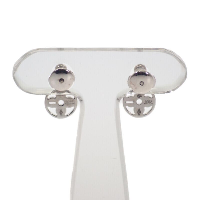 Louis Vuitton Pus Monogram Idylle Q96167 Earrings 18K White Gold White Gold