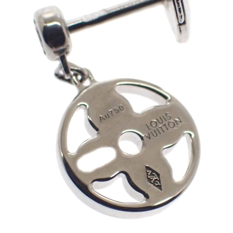 Louis Vuitton Pus Monogram Idylle Q96167 Earrings 18K White Gold White Gold