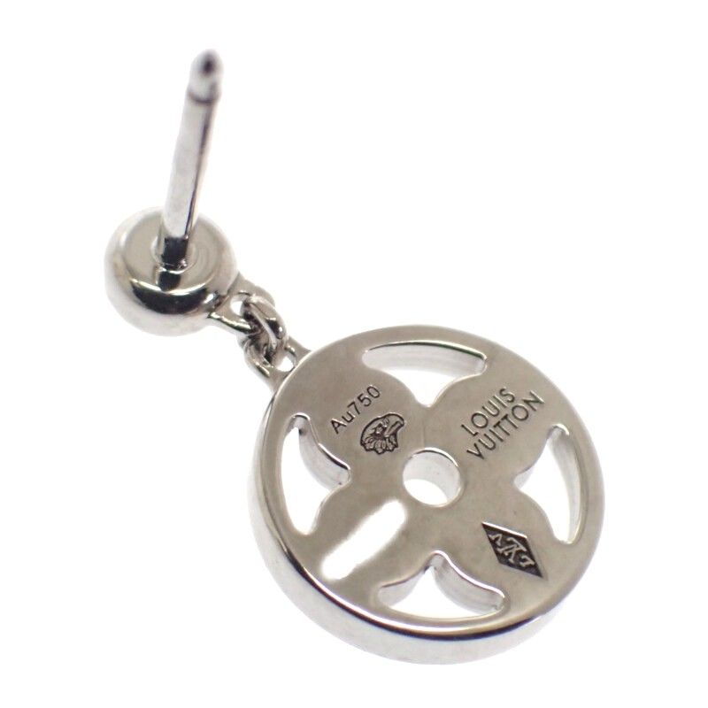 Louis Vuitton Pus Monogram Idylle Q96167 Earrings 18K White Gold White Gold