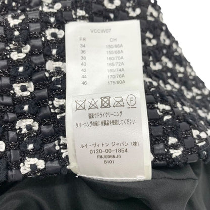 Louis Vuitton Bottoms Black White Silver Monogram Middle Skirt