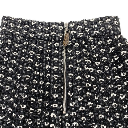 Louis Vuitton Bottoms Black White Silver Monogram Middle Skirt