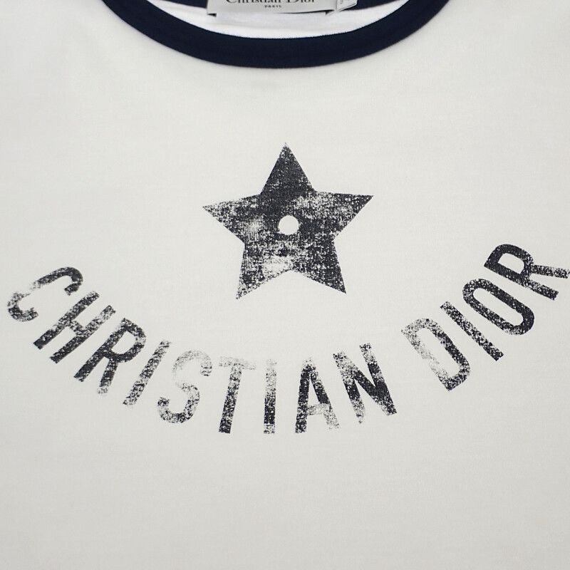 Christian Dioriviera XS 543t07a4537_x0883 Short Sleeve T-shirt Crew Neck Cotton