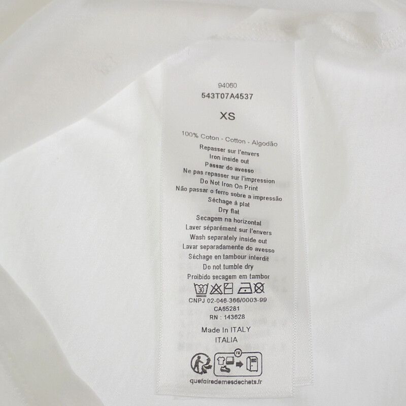 Christian Dioriviera XS 543t07a4537_x0883 Short Sleeve T-shirt Crew Neck Cotton