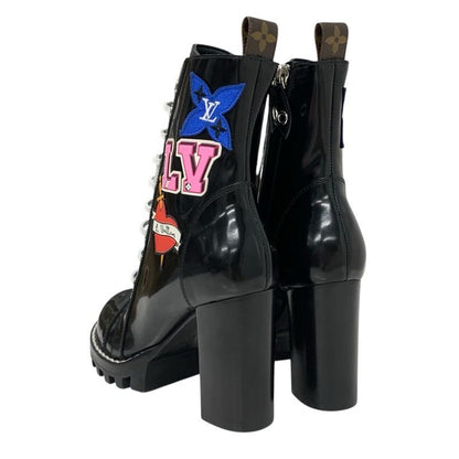 Louis Vuitton Star Trail Line Monogram Boots Short Boots Shoes Leather Black
