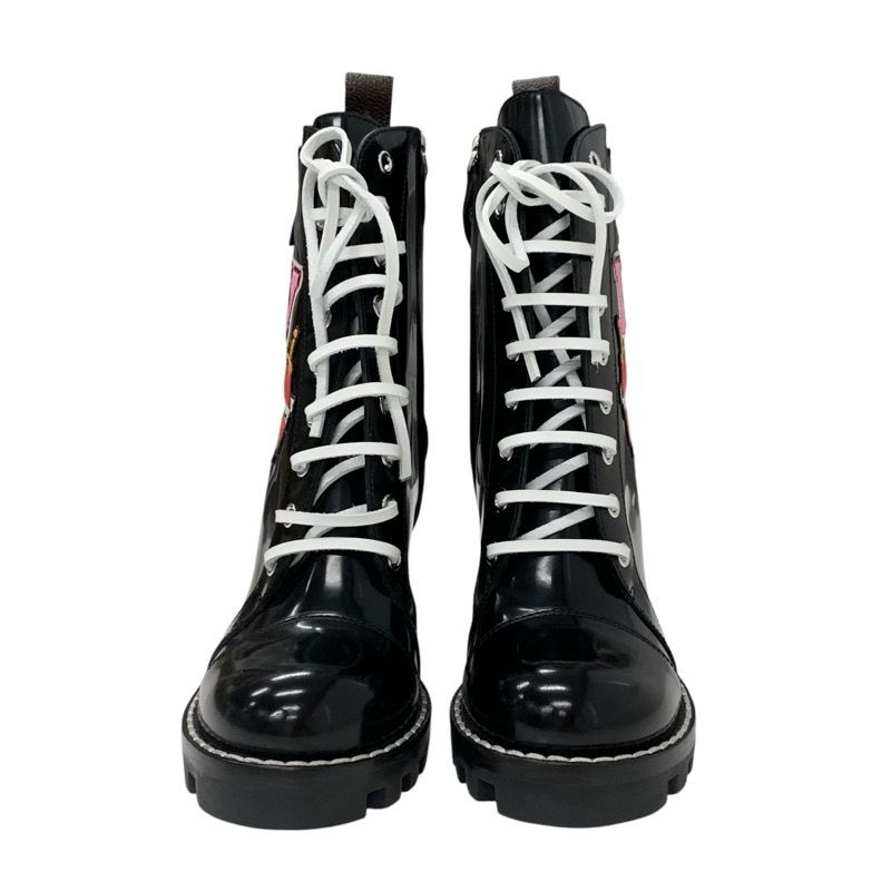 Louis Vuitton Star Trail Line Monogram Boots Short Boots Shoes Leather Black