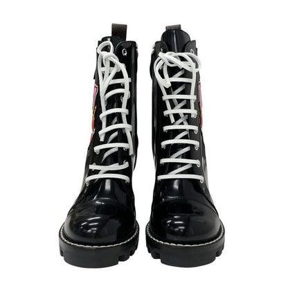 Louis Vuitton Star Trail Line Monogram Boots Short Boots Shoes Leather Black