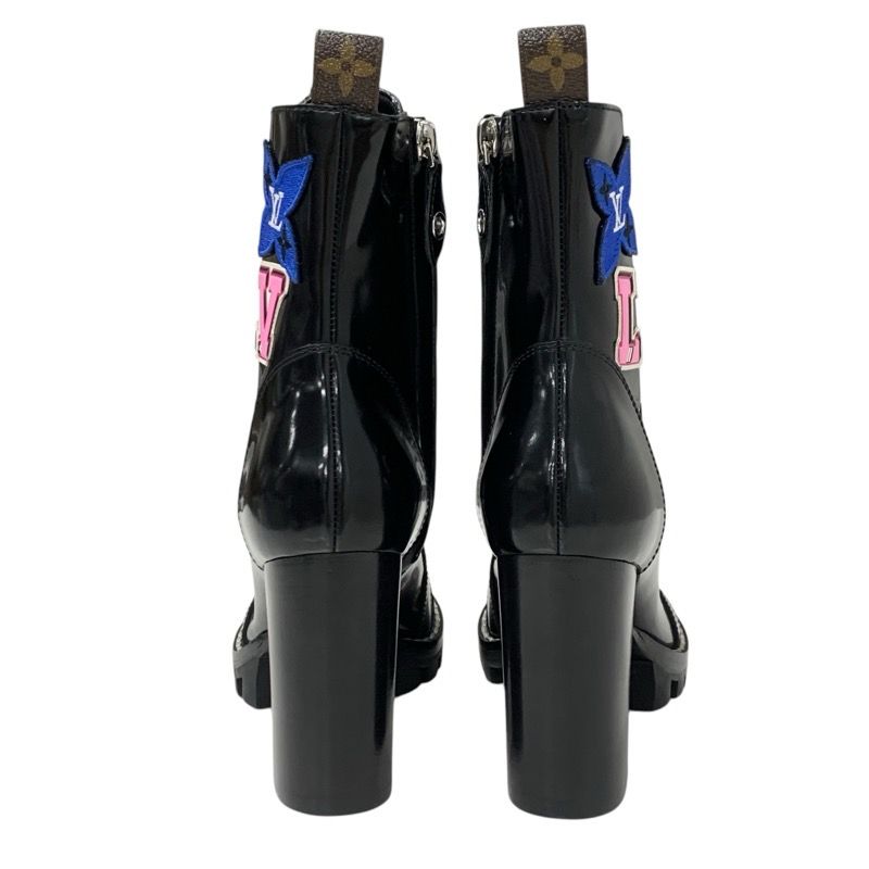 Louis Vuitton Star Trail Line Monogram Boots Short Boots Shoes Leather Black