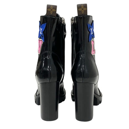 Louis Vuitton Star Trail Line Monogram Boots Short Boots Shoes Leather Black