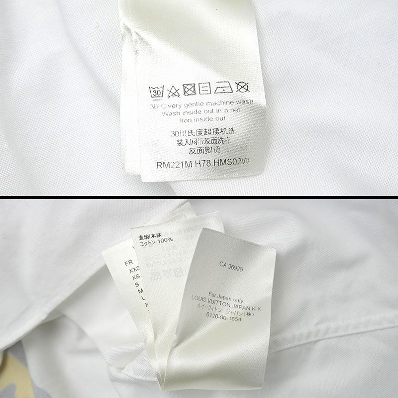 Louis Vuitton NIGO Collaboration Long Sleeve Shirt L Printed Taiga - White