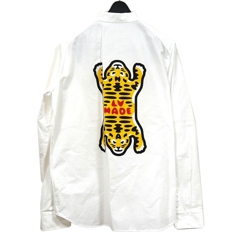 Louis Vuitton NIGO Collaboration Long Sleeve Shirt L Printed Taiga - White