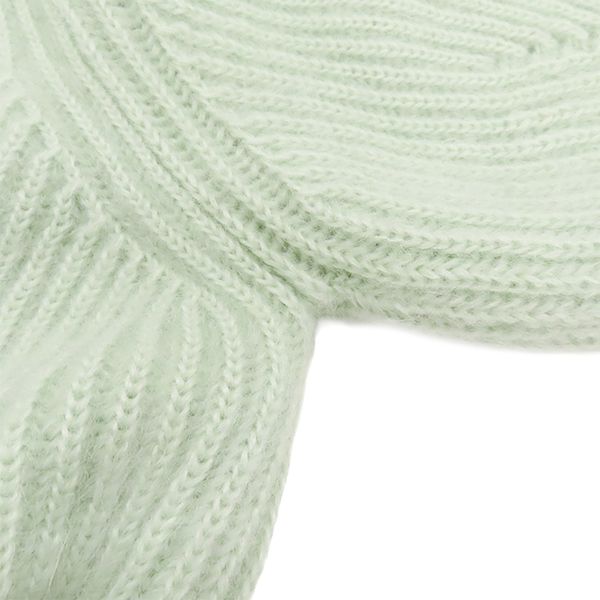 Celine Cardigan Mohair Short Sleeve Knit Mohair Silk Mint Green M Mohair Silk