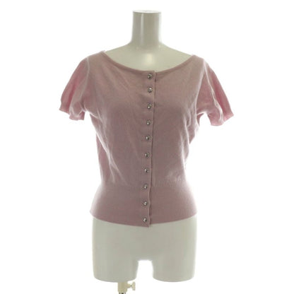 Christian DIOR Boutique Ensemble Knit Cardigan Cashmere Long Short Sleeve Crew