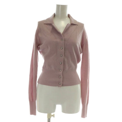 Christian DIOR Boutique Ensemble Knit Cardigan Cashmere Long Short Sleeve Crew