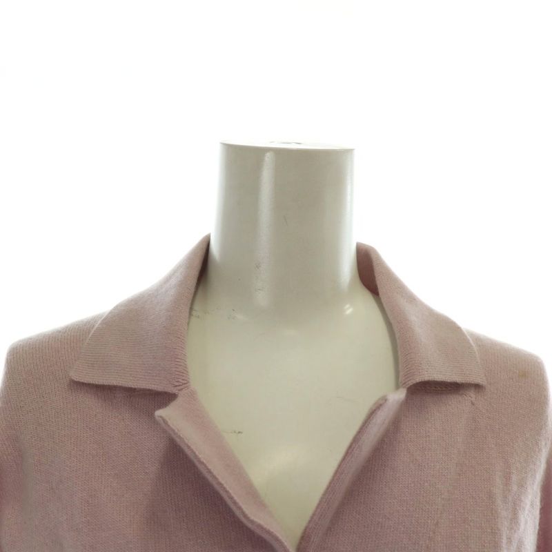 Christian DIOR Boutique Ensemble Knit Cardigan Cashmere Long Short Sleeve Crew