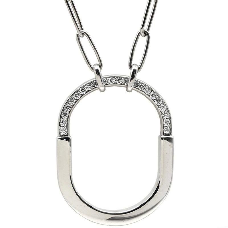 Tiffany & Co Tiffany & Co Necklace Lock Pendant White Gold T&co Au750 18k