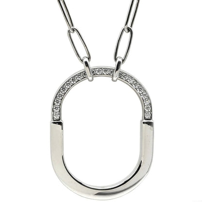 Tiffany & Co Tiffany & Co Necklace Lock Pendant White Gold T&co Au750 18k