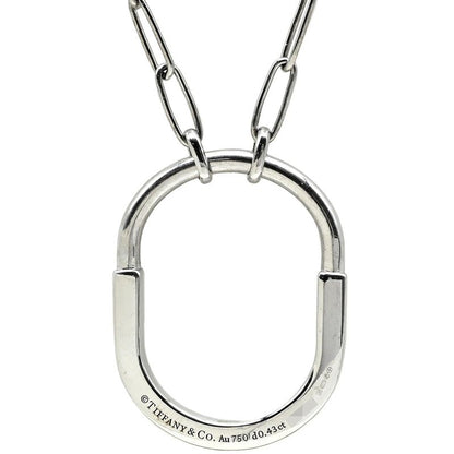 Tiffany & Co Tiffany & Co Necklace Lock Pendant White Gold T&co Au750 18k