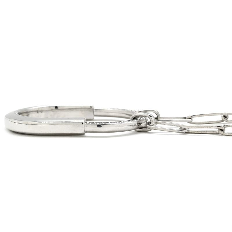 Tiffany & Co Tiffany & Co Necklace Lock Pendant White Gold T&co Au750 18k