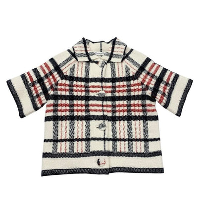 Christian Dior Outerwear White Navy Red Jacket Check Logo Short Length