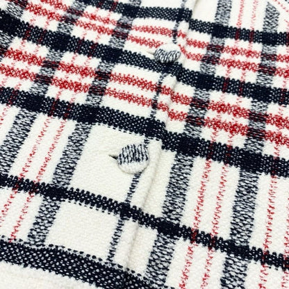 Christian Dior Outerwear White Navy Red Jacket Check Logo Short Length
