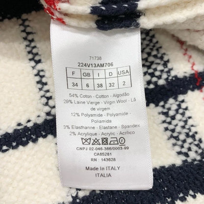 Christian Dior Outerwear White Navy Red Jacket Check Logo Short Length