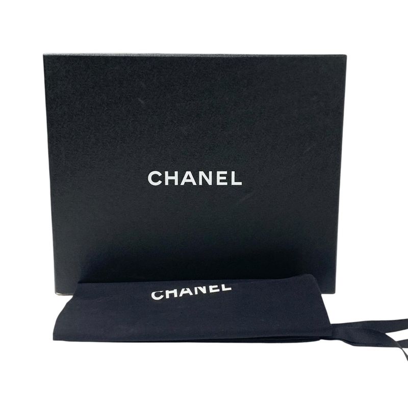 Chanel Loafers Leather Shoes Patent White Gold Here Mark Pearl