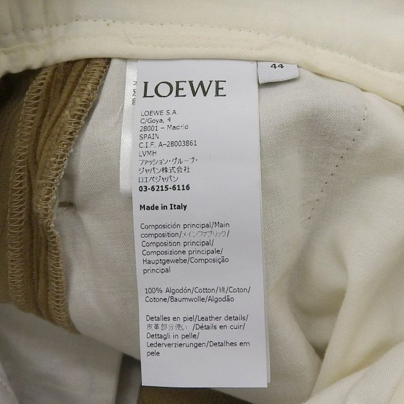 Loewe Beautiful Cotton Baggy Wide Pants Bottoms Men's Brown 44 H526y04w69 44