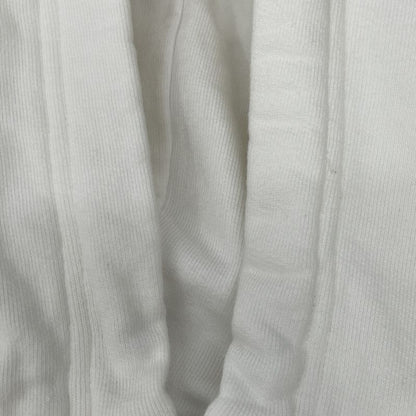 Prada White 138590 Triangle Cropped Zip Up Hoodie M