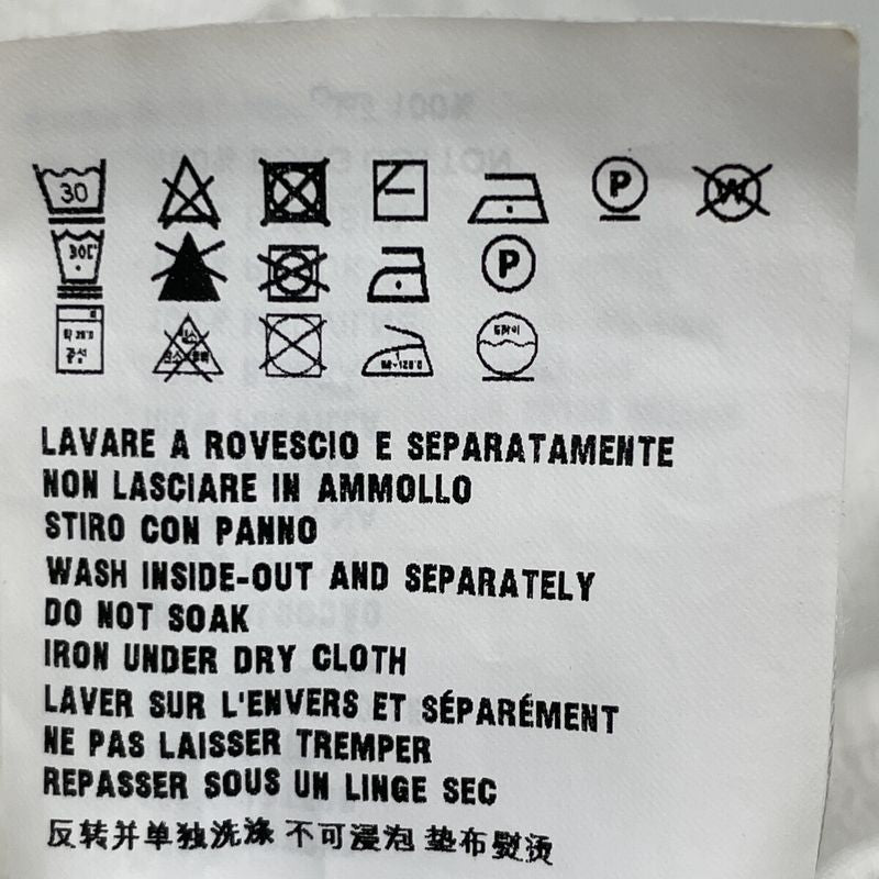 Prada White 138590 Triangle Cropped Zip Up Hoodie M