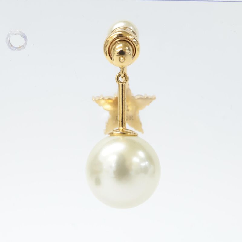 Christian DIOR Tribal Rhinestone/resin Pearl Star Single Ear Single