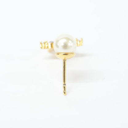 Christian DIOR Tribal Rhinestone/resin Pearl Star Single Ear Single