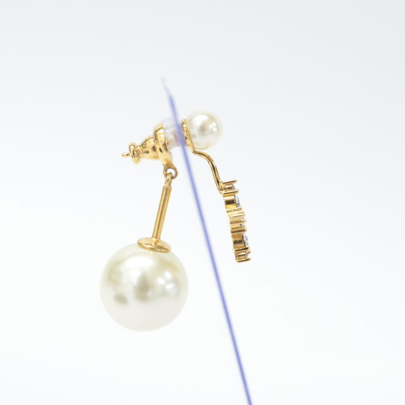Christian DIOR Tribal Rhinestone/resin Pearl Star Single Ear Single