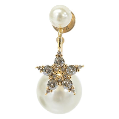 Christian DIOR Tribal Rhinestone/resin Pearl Star Single Ear Single