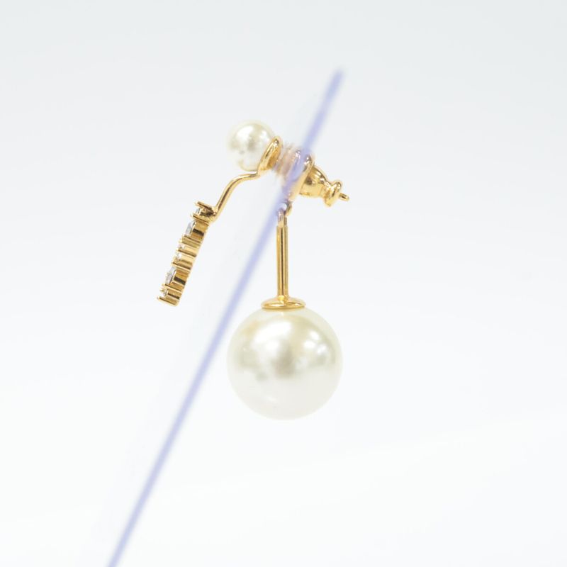Christian DIOR Tribal Rhinestone/resin Pearl Star Single Ear Single