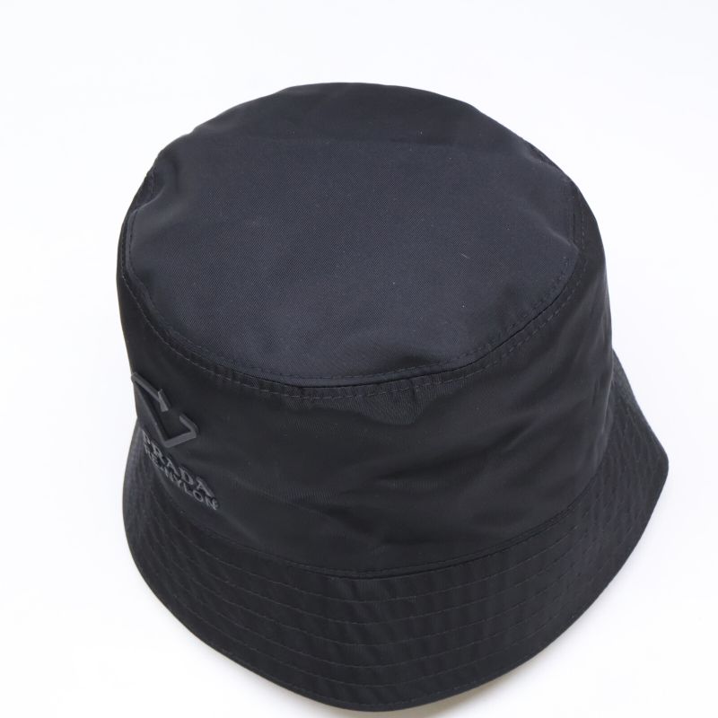 Prada2hc137 Re-nylon Triangle Logo Plate Bucket