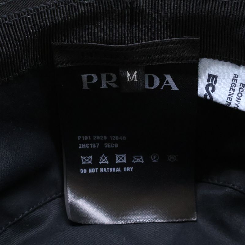 Prada2hc137 Re-nylon Triangle Logo Plate Bucket