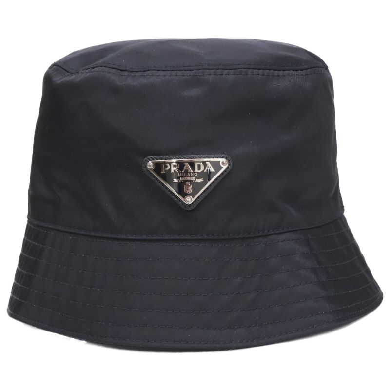 Prada2hc137 Re-nylon Triangle Logo Plate Bucket