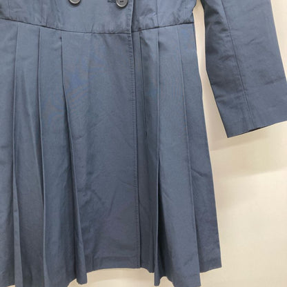 Prada 13SS Navy Cotton And Polyester Gathered Trench Coat 38