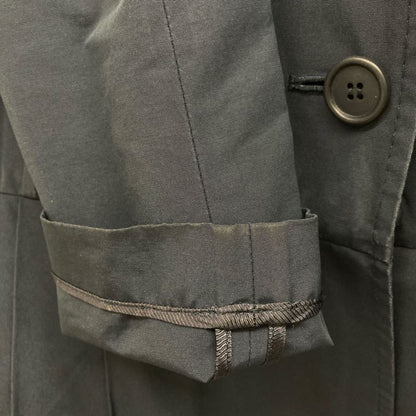 Prada 13SS Navy Cotton And Polyester Gathered Trench Coat 38