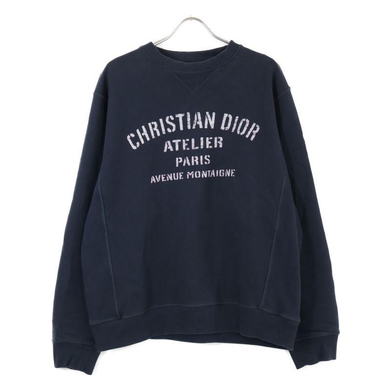 DIOR Navy 043j655a0531 Atelier Cotton Sweatshirt XL