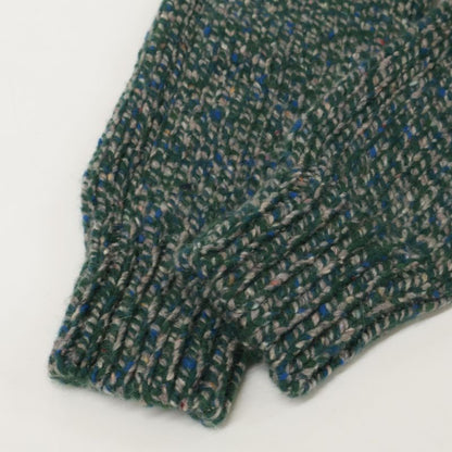 Bottega Veneta Green And Gray Cashmere And Wool Blend Knit With Stole 48