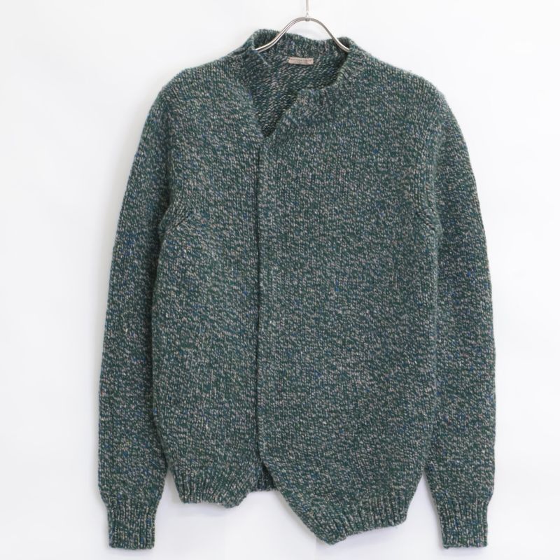 Bottega Veneta Green And Gray Cashmere And Wool Blend Knit With Stole 48