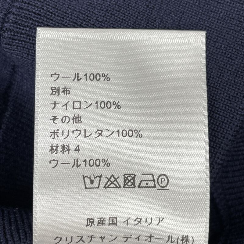 DIOR 863m631zt904 Navy Zip Design Crewneck Pullover Knit M