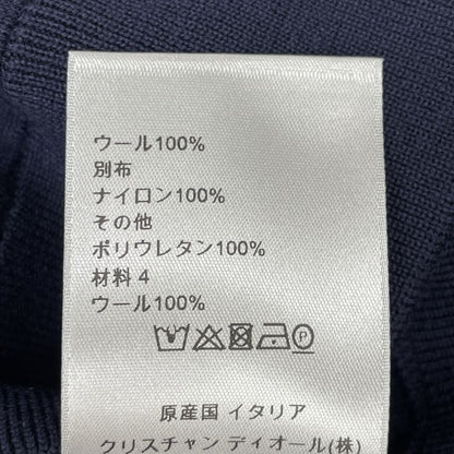 DIOR 863m631zt904 Navy Zip Design Crewneck Pullover Knit M