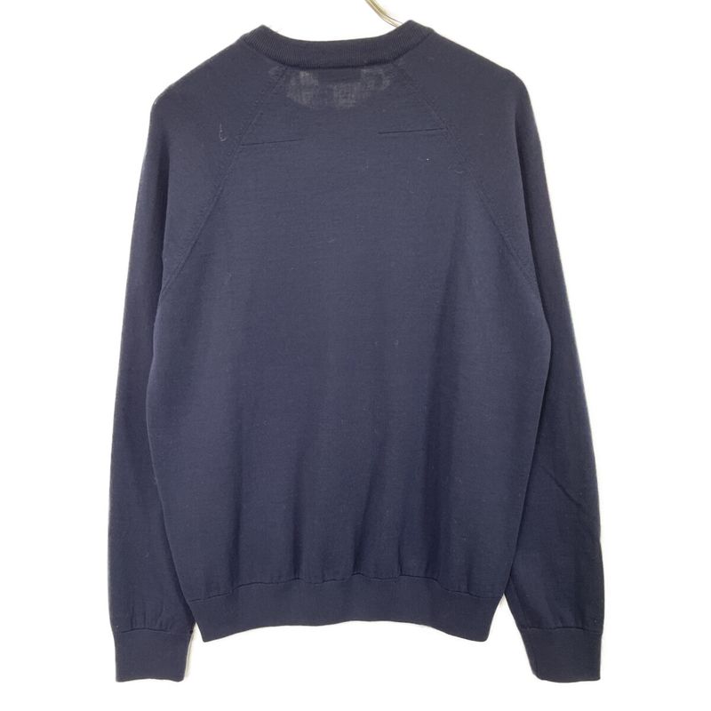 DIOR 863m631zt904 Navy Zip Design Crewneck Pullover Knit M